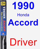 Driver Wiper Blade for 1990 Honda Accord - Vision Saver