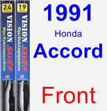 Front Wiper Blade Pack for 1991 Honda Accord - Vision Saver