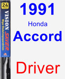 Driver Wiper Blade for 1991 Honda Accord - Vision Saver