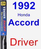 Driver Wiper Blade for 1992 Honda Accord - Vision Saver