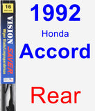 Rear Wiper Blade for 1992 Honda Accord - Vision Saver