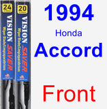 Front Wiper Blade Pack for 1994 Honda Accord - Vision Saver