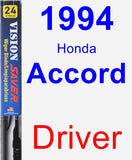 Driver Wiper Blade for 1994 Honda Accord - Vision Saver