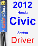 Driver Wiper Blade for 2012 Honda Civic - Vision Saver