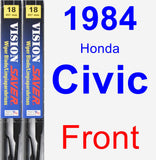 Front Wiper Blade Pack for 1984 Honda Civic - Vision Saver