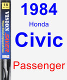 Passenger Wiper Blade for 1984 Honda Civic - Vision Saver