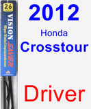 Driver Wiper Blade for 2012 Honda Crosstour - Vision Saver