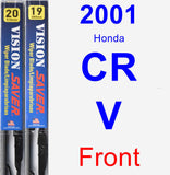 Front Wiper Blade Pack for 2001 Honda CR-V - Vision Saver