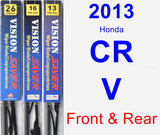 Front & Rear Wiper Blade Pack for 2013 Honda CR-V - Vision Saver