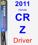 Driver Wiper Blade for 2011 Honda CR-Z - Vision Saver