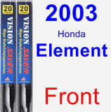 Front Wiper Blade Pack for 2003 Honda Element - Vision Saver