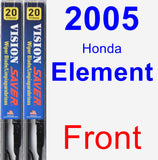 Front Wiper Blade Pack for 2005 Honda Element - Vision Saver