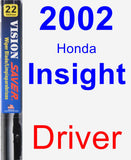 Driver Wiper Blade for 2002 Honda Insight - Vision Saver