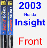 Front Wiper Blade Pack for 2003 Honda Insight - Vision Saver