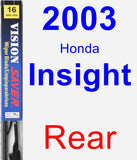 Rear Wiper Blade for 2003 Honda Insight - Vision Saver