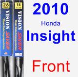 Front Wiper Blade Pack for 2010 Honda Insight - Vision Saver