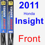 Front Wiper Blade Pack for 2011 Honda Insight - Vision Saver