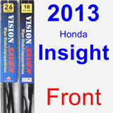 Front Wiper Blade Pack for 2013 Honda Insight - Vision Saver