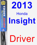 Driver Wiper Blade for 2013 Honda Insight - Vision Saver