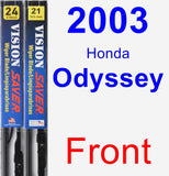 Front Wiper Blade Pack for 2003 Honda Odyssey - Vision Saver