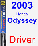 Driver Wiper Blade for 2003 Honda Odyssey - Vision Saver