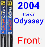 Front Wiper Blade Pack for 2004 Honda Odyssey - Vision Saver