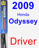 Driver Wiper Blade for 2009 Honda Odyssey - Vision Saver