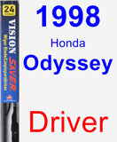 Driver Wiper Blade for 1998 Honda Odyssey - Vision Saver