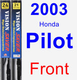 Front Wiper Blade Pack for 2003 Honda Pilot - Vision Saver