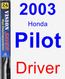 Driver Wiper Blade for 2003 Honda Pilot - Vision Saver