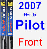 Front Wiper Blade Pack for 2007 Honda Pilot - Vision Saver