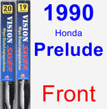 Front Wiper Blade Pack for 1990 Honda Prelude - Vision Saver