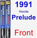 Front Wiper Blade Pack for 1991 Honda Prelude - Vision Saver