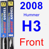 Front Wiper Blade Pack for 2008 Hummer H3 - Vision Saver