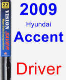 Driver Wiper Blade for 2009 Hyundai Accent - Vision Saver