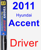 Driver Wiper Blade for 2011 Hyundai Accent - Vision Saver