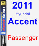 Passenger Wiper Blade for 2011 Hyundai Accent - Vision Saver