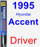 Driver Wiper Blade for 1995 Hyundai Accent - Vision Saver