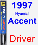 Driver Wiper Blade for 1997 Hyundai Accent - Vision Saver