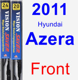 Front Wiper Blade Pack for 2011 Hyundai Azera - Vision Saver