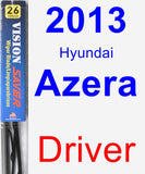 Driver Wiper Blade for 2013 Hyundai Azera - Vision Saver