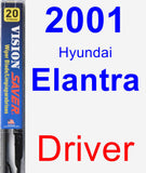 Driver Wiper Blade for 2001 Hyundai Elantra - Vision Saver