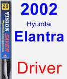 Driver Wiper Blade for 2002 Hyundai Elantra - Vision Saver