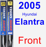 Front Wiper Blade Pack for 2005 Hyundai Elantra - Vision Saver