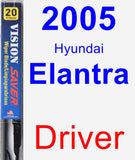 Driver Wiper Blade for 2005 Hyundai Elantra - Vision Saver