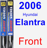 Front Wiper Blade Pack for 2006 Hyundai Elantra - Vision Saver