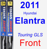 Front Wiper Blade Pack for 2011 Hyundai Elantra - Vision Saver