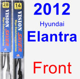 Front Wiper Blade Pack for 2012 Hyundai Elantra - Vision Saver