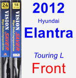 Front Wiper Blade Pack for 2012 Hyundai Elantra - Vision Saver