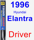 Driver Wiper Blade for 1996 Hyundai Elantra - Vision Saver